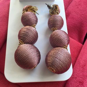 Light Pink Three Tier Drop Earrings